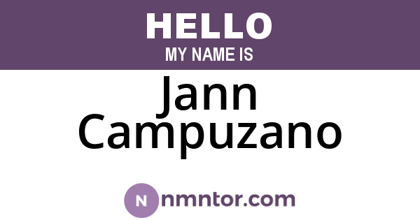 Jann Campuzano