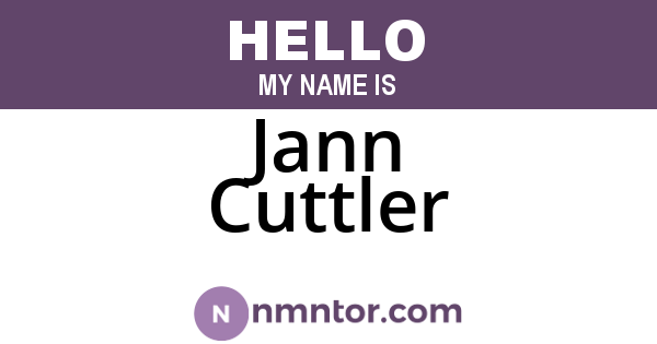 Jann Cuttler