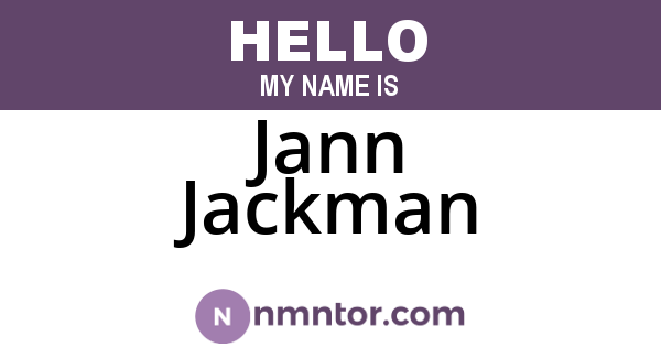 Jann Jackman