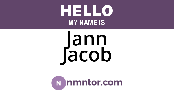 Jann Jacob