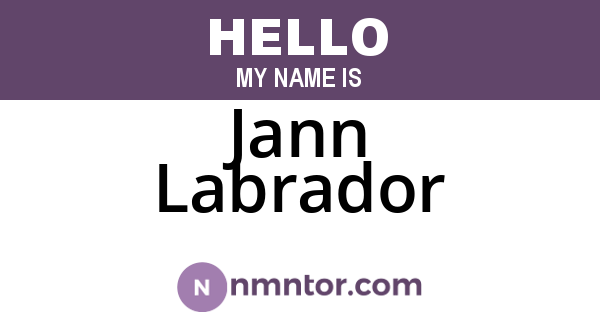 Jann Labrador
