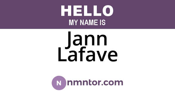 Jann Lafave
