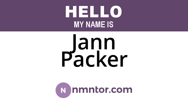 Jann Packer