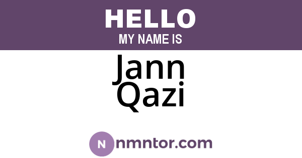 Jann Qazi