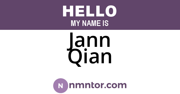 Jann Qian