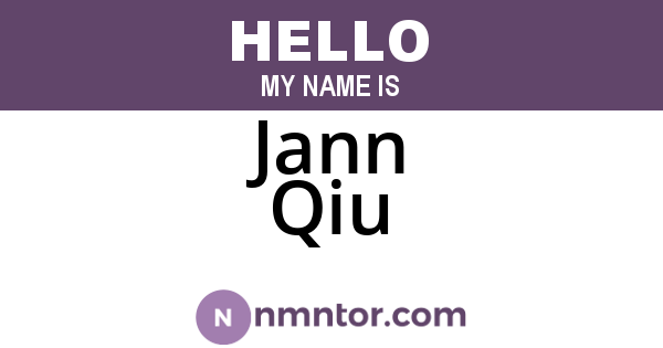 Jann Qiu