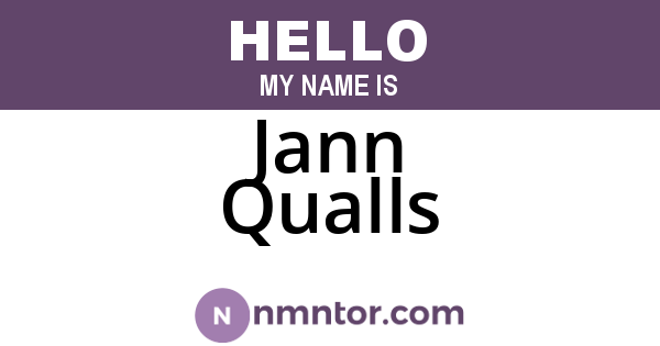 Jann Qualls