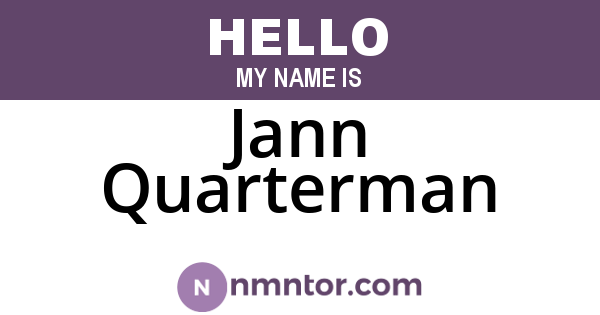 Jann Quarterman