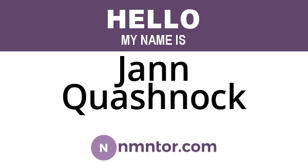 Jann Quashnock