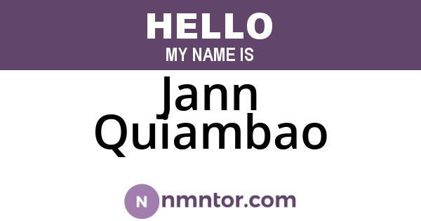 Jann Quiambao
