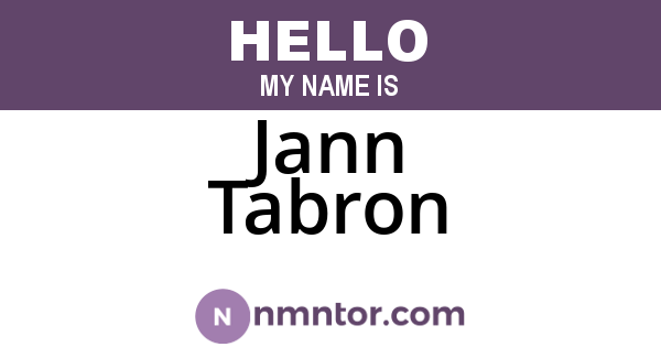 Jann Tabron