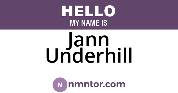 Jann Underhill