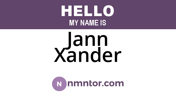 Jann Xander
