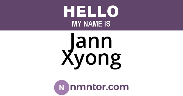 Jann Xyong