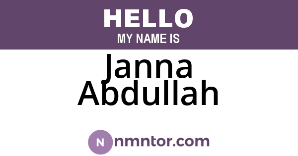 Janna Abdullah
