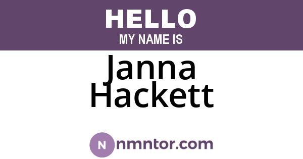 Janna Hackett