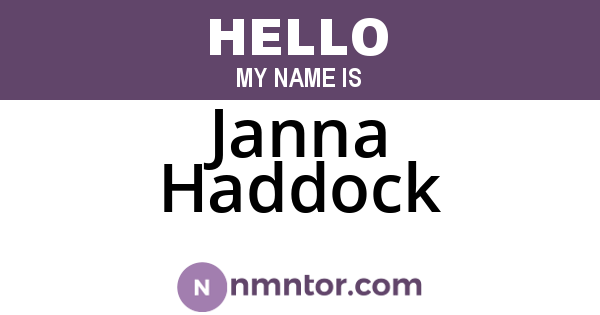 Janna Haddock
