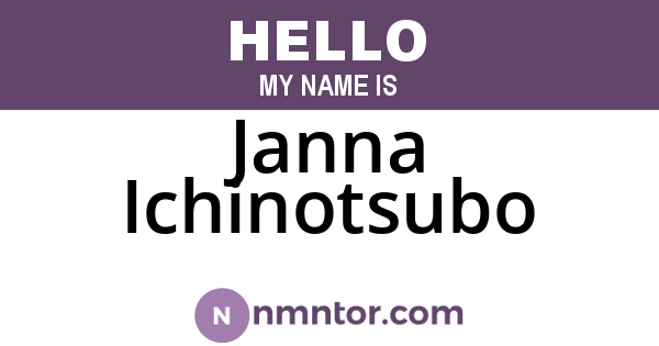 Janna Ichinotsubo