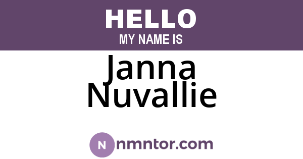 Janna Nuvallie