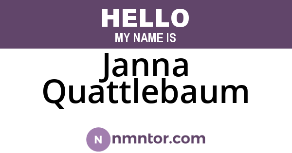 Janna Quattlebaum