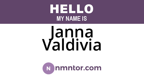 Janna Valdivia