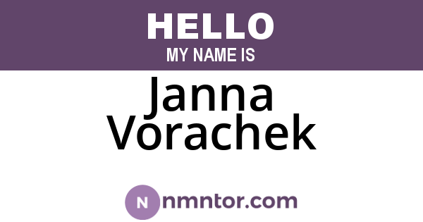 Janna Vorachek