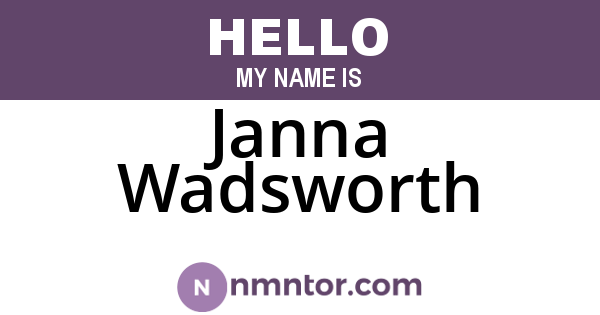Janna Wadsworth