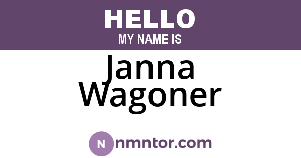 Janna Wagoner