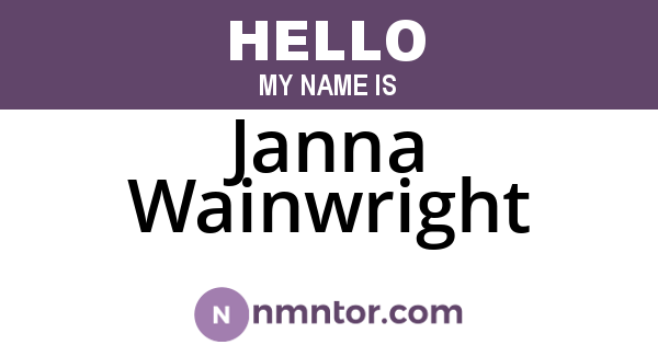 Janna Wainwright