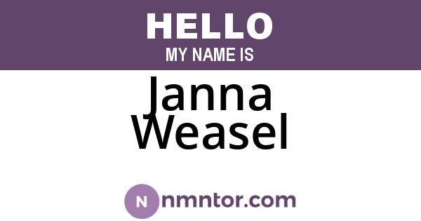 Janna Weasel
