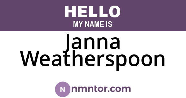 Janna Weatherspoon