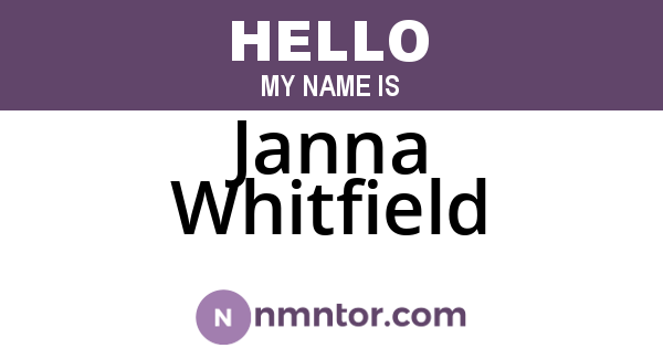 Janna Whitfield