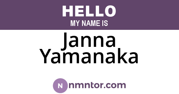Janna Yamanaka