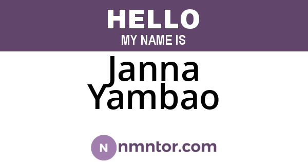 Janna Yambao