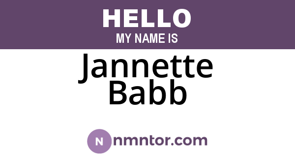 Jannette Babb