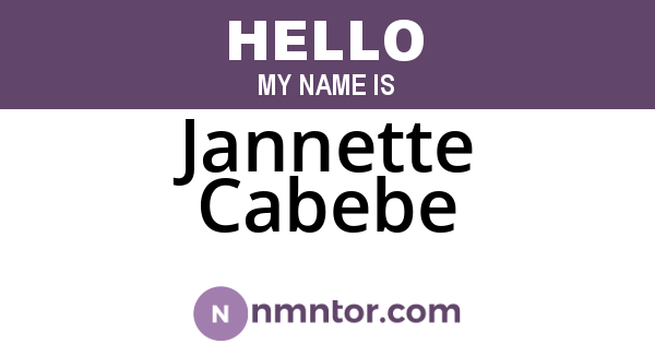 Jannette Cabebe
