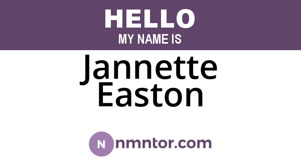 Jannette Easton