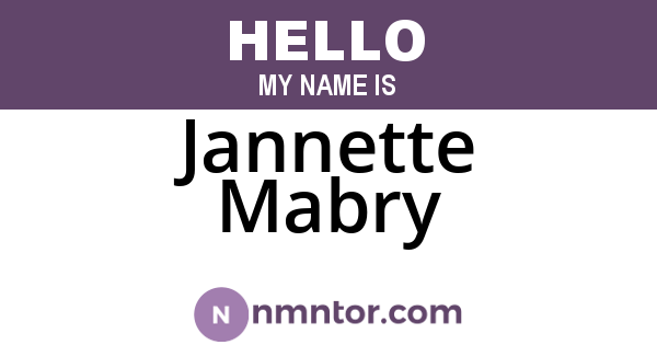 Jannette Mabry