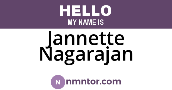 Jannette Nagarajan