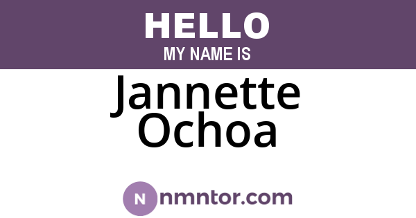 Jannette Ochoa
