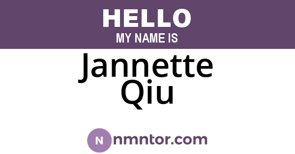 Jannette Qiu