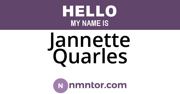 Jannette Quarles
