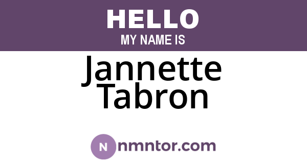 Jannette Tabron