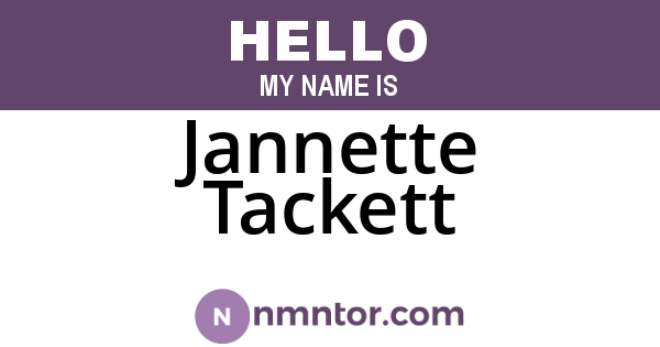 Jannette Tackett