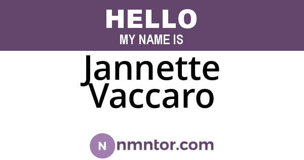 Jannette Vaccaro