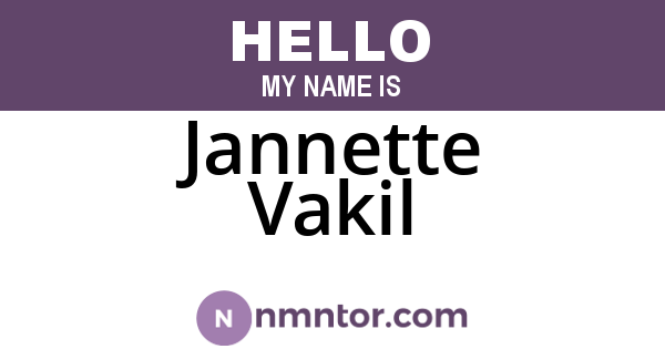 Jannette Vakil