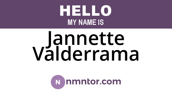 Jannette Valderrama
