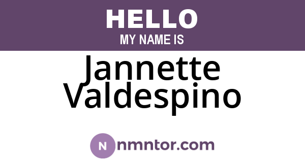 Jannette Valdespino