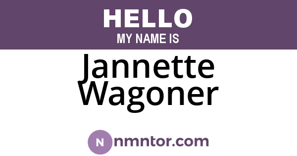Jannette Wagoner