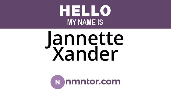 Jannette Xander